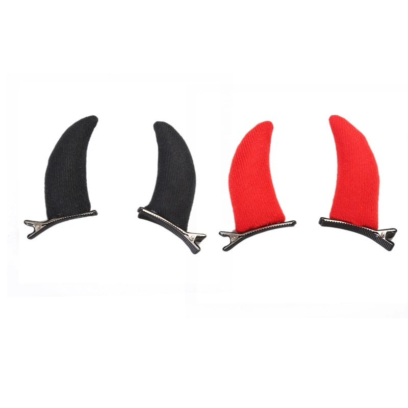 

Cartoon Ox Horn Hairpin Lovely Female Cartoon Steric Clip Headdress Hair Barrette Devil Horn Hair Clip for Women Dropship