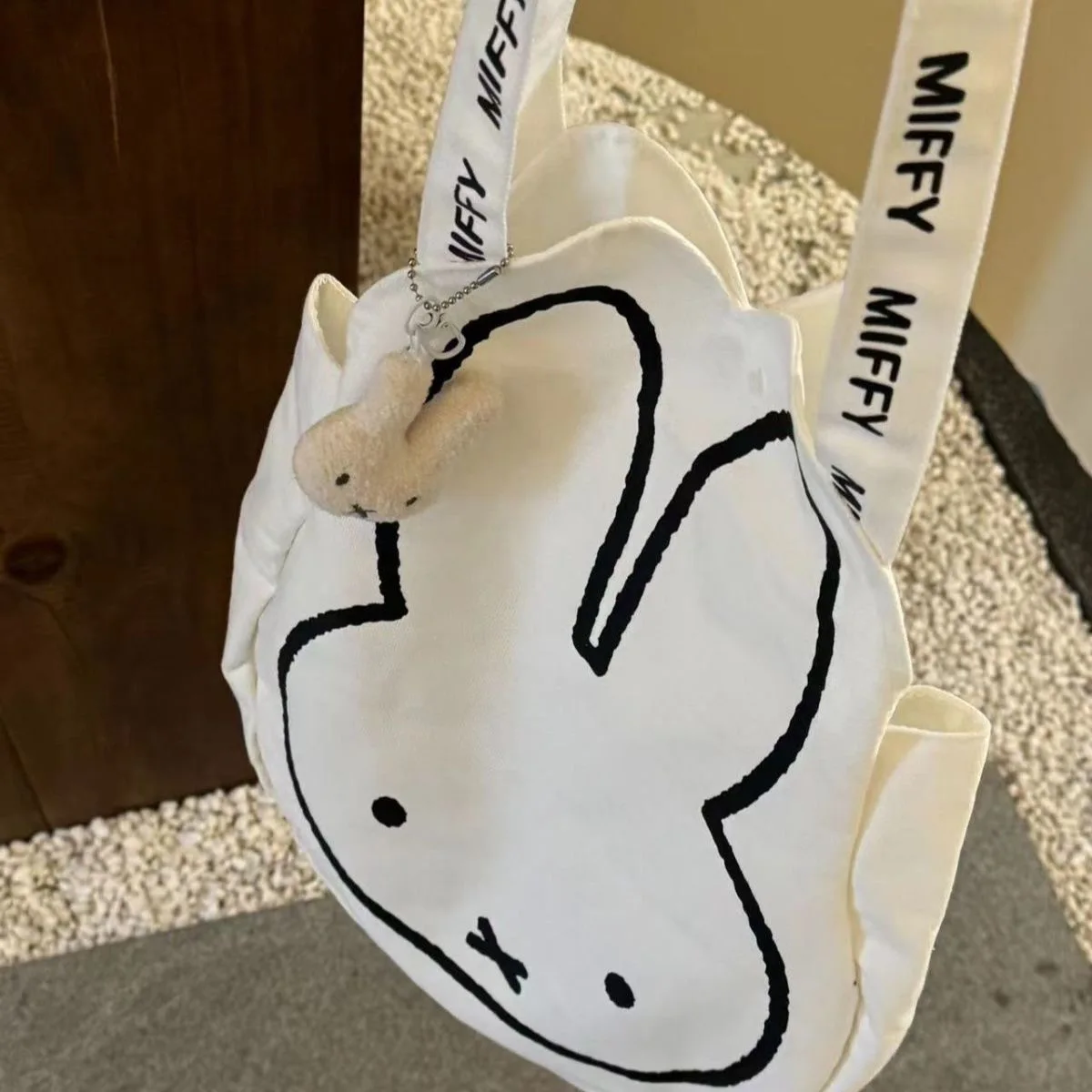 Miffy Cartoon High Capacity One Shoulder Canvas Bag Versatile Fashion Handbag Schoolbag Shoulder Bag Gift For Girls view 6