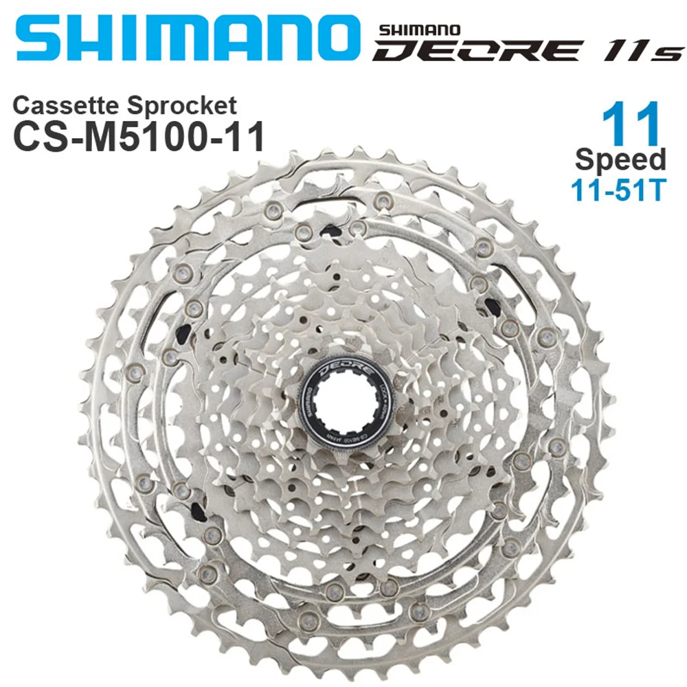 

Shimano Deore CS M5100 11-Speed Cassette Sprocket Set for Mountain Bike MTB - Freewheel 11-51T 11S 42T Bicycle Compatible