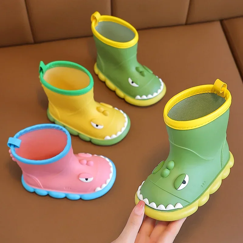 Rain Boots Kids Boy Waterproof Light and Handy Toddler Water Shoes for Girls Children Rain Boots