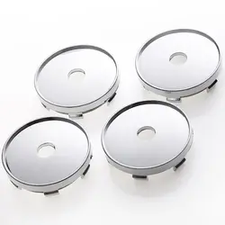 4pcs 60mm Car Vehicle Wheel Hub Center Cap Cover New ABS Silver Universal High Quality Exterior Car Accessories Replacement