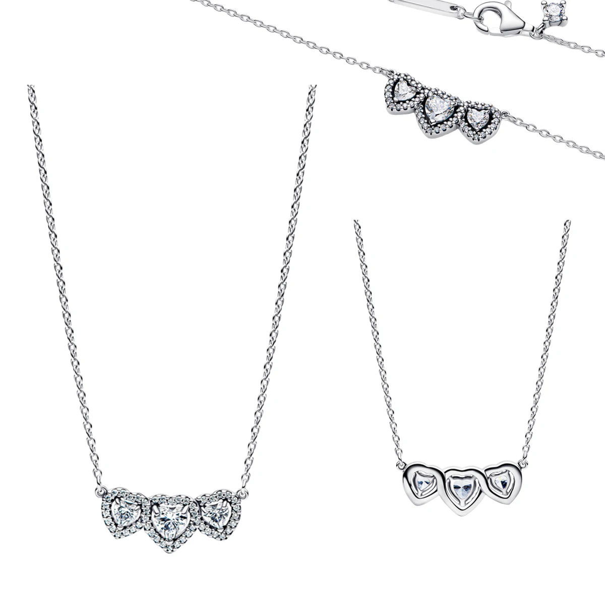 Original 925 Sterling Silver Charms Pendant Blue Bow Set