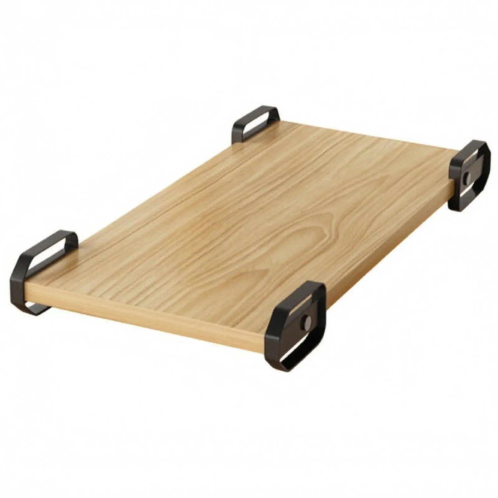 MDF Rolling Stand with Caster Wheels Compact Desk-Side Equipment Cart