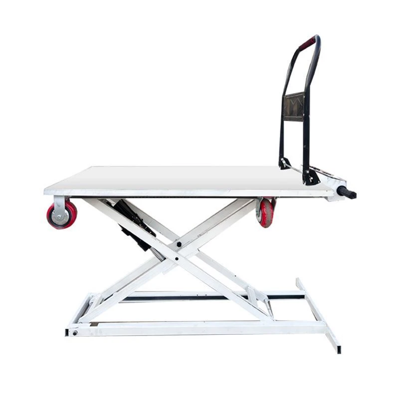 

Electric hydraulic automatic boarding, hand-pushed flatbed truck, portable handling and unloading of bread vans