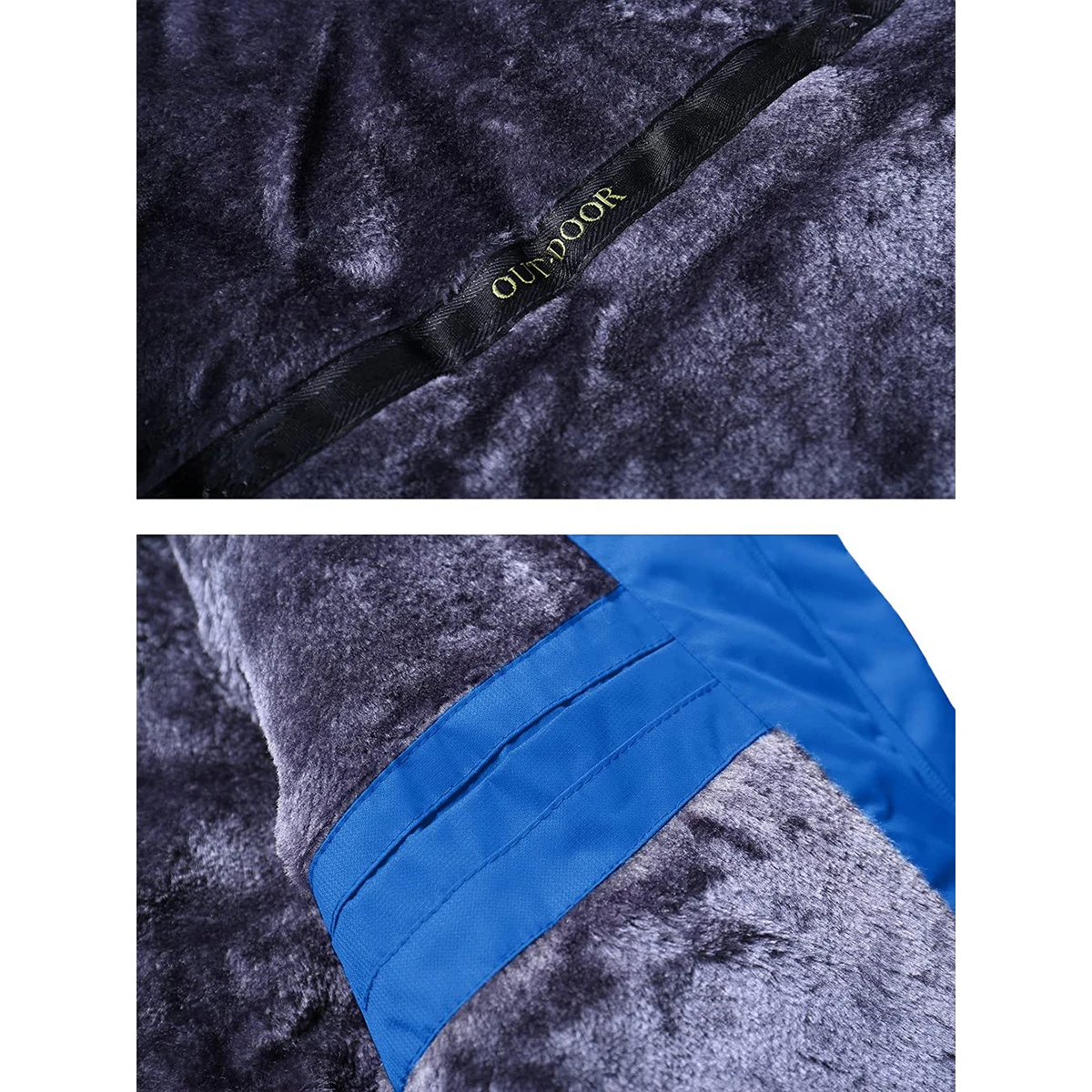 TACVASEN Wasserdichte Herren-Skijacke, Fleece-Futter, Wärmeparka, Winter, Schnee, Arbeiten im Freien, Kapuzenmantel, Regenschale, Windjacke – Detail 11