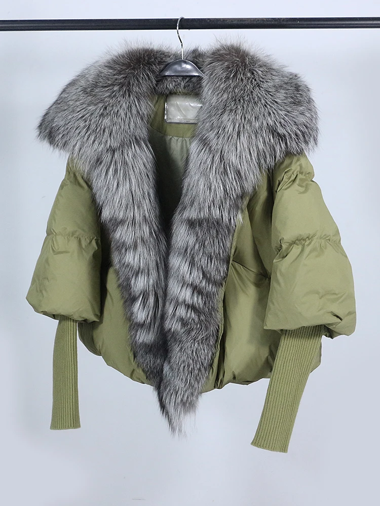 Lose Natürliche Echt Fox Pelz Kragen Mantel Dicke Neue Europäische Mode Weiße Ente Unten Jacke Winter Frauen Warme Luxus Oberbekleidung – Detail 22