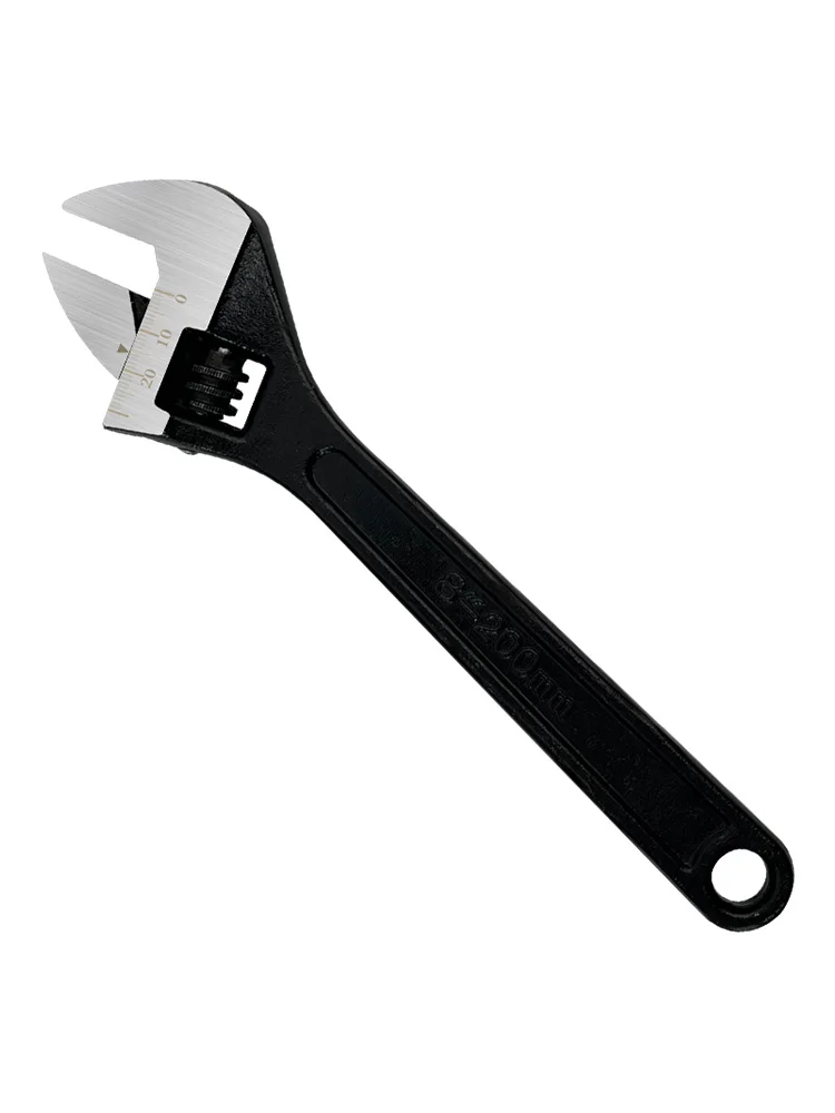 Blackened style adjustable wrench 8-inch industrial grade pipe clamp adjustable wrench