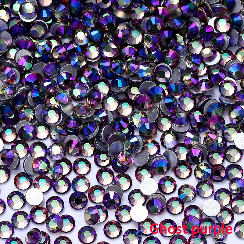 QIAO Glitzer-Kaltfixations-Strasssteine mit flacher Rückseite, nicht heißfixierbar, für DIY-Taschen, Nägel, Stoffe, Kleidungsstücke, Dekorationen, Schmuckzubehör – Detail 5