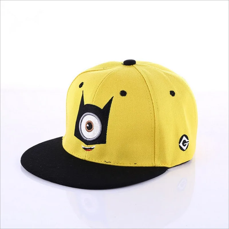 Minions Baseball Cap Anime Kids Funny Travel Hip Hop Sun Visors Fashion Cute Hats Boys Girls Cartoon Embroidered Children Hat