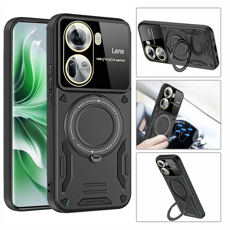 New Style For OPPO Reno 11F 5G Case Anti Shock Kickstand Magnet Ring Armor Phone Cases for Oppo Reno11F Reno 11 F 5G CPH2603 6.7