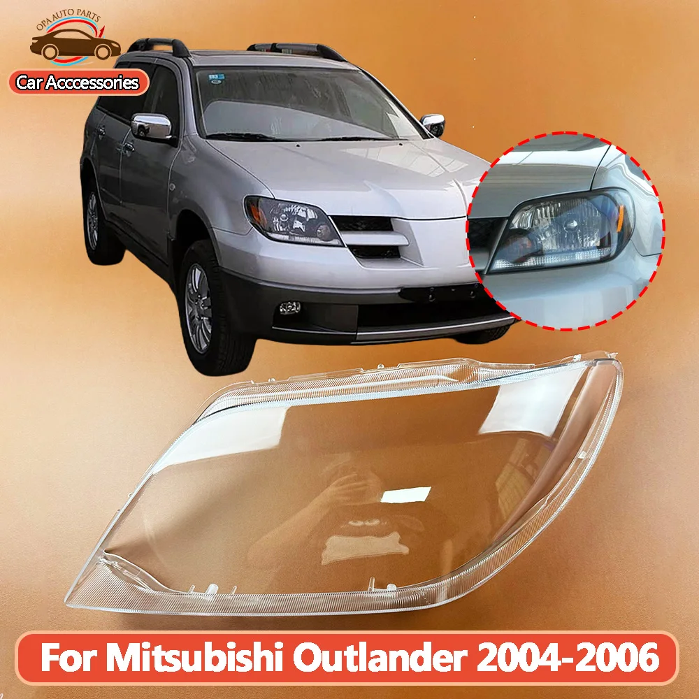 Transparent Headlamp Shell For Mitsubishi Outlander 2004-2006 Lampmask Lamp Shade Headlight Cover Replace The Original Lampshade