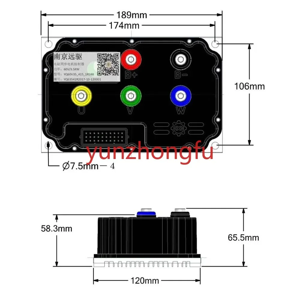 Fardriver Intelligent brushless dc motor controller is suitable for scooter electric motorcycle  car