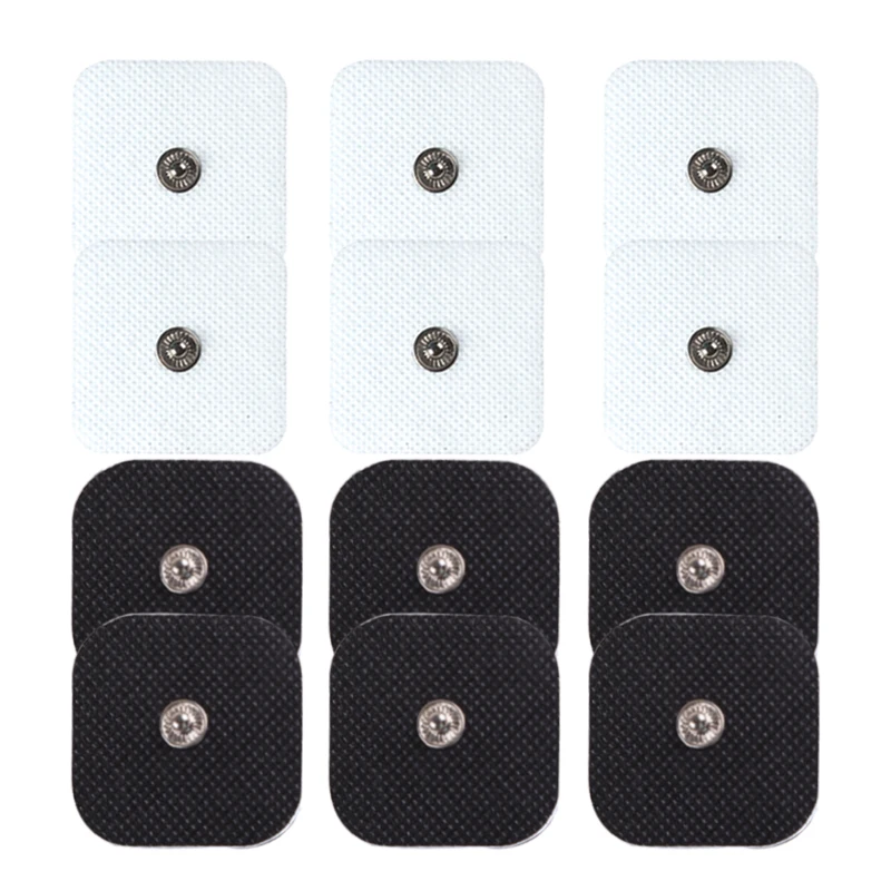 

10/20/30pcs Non-woven Electrode Pads 4x4cm Snap On Replacement For Tens Acupuncture Digital Machine Slimming Massager Therapy