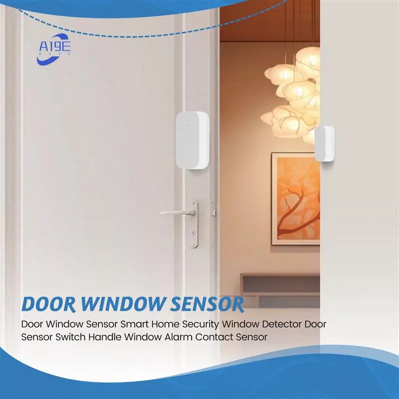 

A19E-датчик дверного окна, умный дом, безопасность, оконный датчик двери, ручка переключателя, оконная сигнализация, контактный датчик