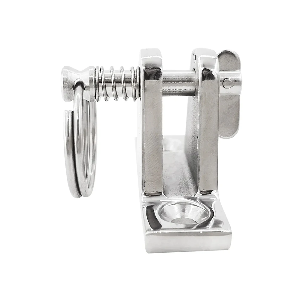 90° Boat Deck Hinge with Quick Release Pin and Ring 316 Stainless Steel Bimini Top Fitting Boat Hinge Mount Marine Accessories