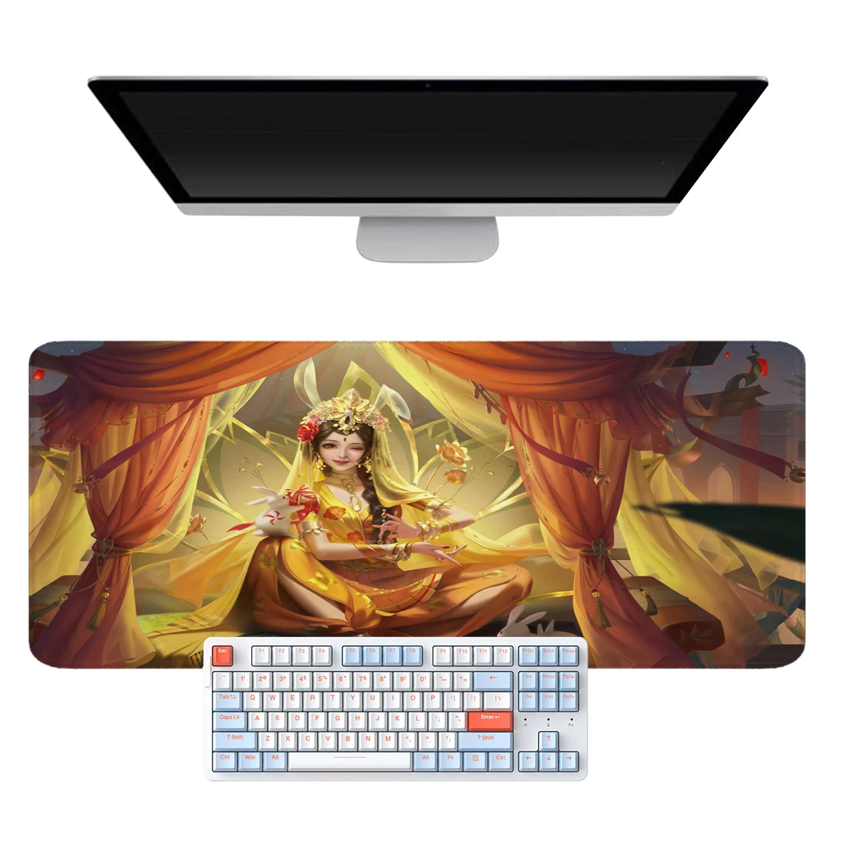 

Anime Gaming Mouse Pad Large Desk Mat Non-Slip Rubber Base Game Keyboard Pad Big Computer Mice Mat Office Laptop Mat Home