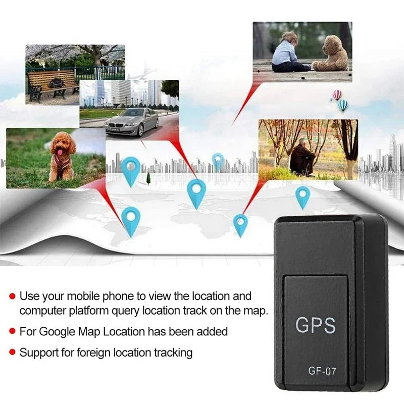 GF-07 Mini GPS Tracker Car GPS Pet Children Elderly Anti-Lost Device Car Real Time Tracking Locator Magnetic Vehicle Locator