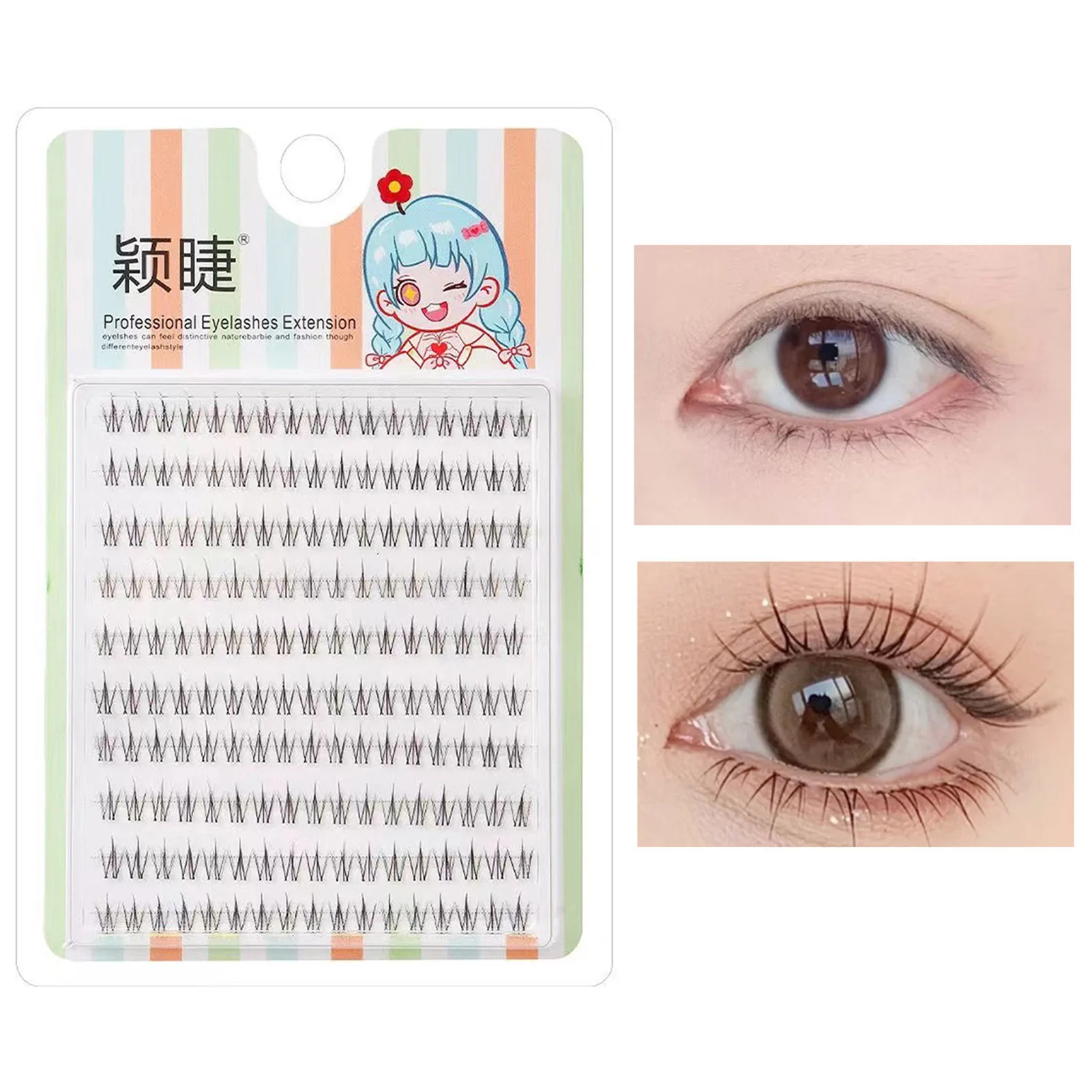 Wispy Falsche Wimpern Natürliche Simulation Fee Wimpern Verlängerung Diy Make-Up Individuelle Segmentierte Cluster Pfropfen Gefälschte Wimpern