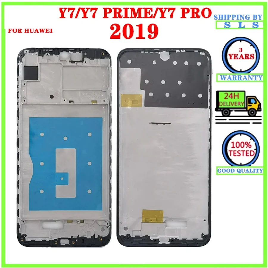 Back Cover Housing For Huawei Y7 prime Pro 2019 LCD Front frame+Battery Cover Back Door Case Housing With Camera Lens