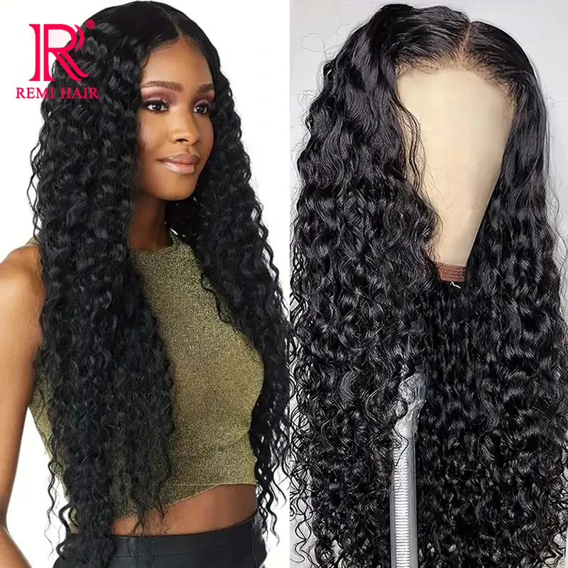 

Human Hair Lace Frontal Wig for Women 13x4 Lace Frontal 4x4 Face Closure Wigs Unprocessed Natural Black Original Curly Hair Wigs