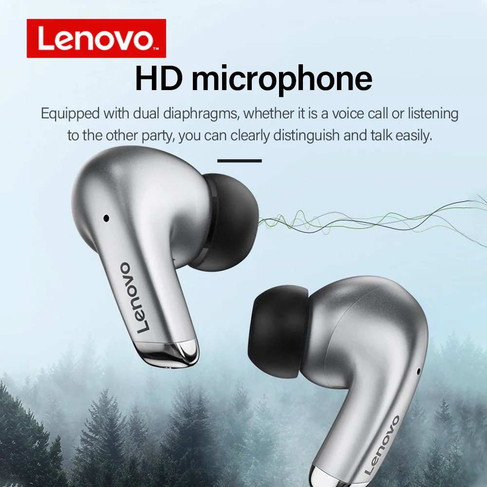 Lenovo LP5 TWS słuchawki Bluetooth 9D Stereo HiFi sportowe wodoodporne słuchawki bezprzewodowe do słuchawek Bluetooth super pods