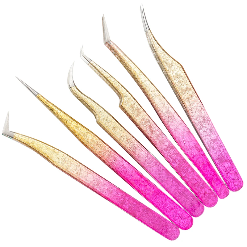 1 stücke Rose Rot Gold Falsche Wimpern Pinzette Eis Blume Anti-statische 3D Augenbraue Pfropfen Wimpern Verlängerung Liefert Make-Up werkzeuge