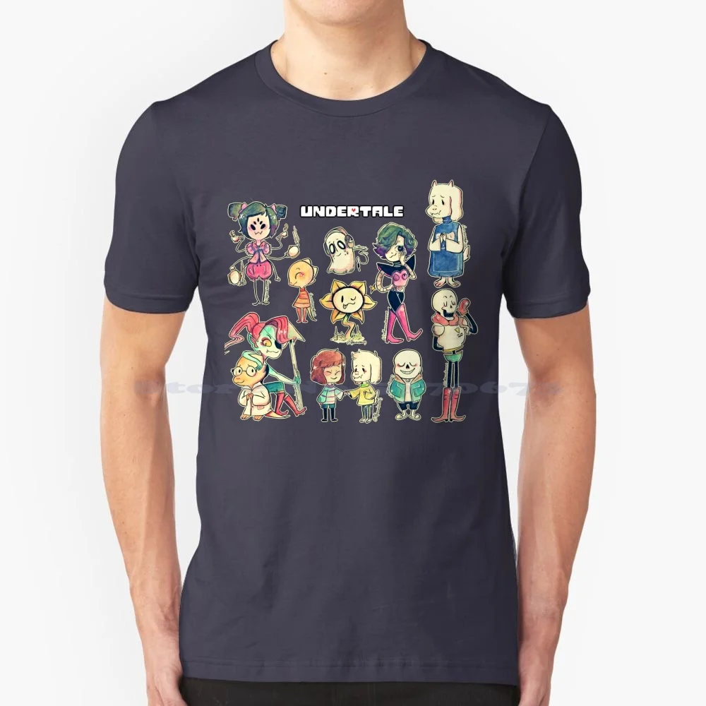 Undertale Chars T Shirt 100% Cotton Tee Undertale Sans Papyrus Skeleton Spooky Cute Kawaii Gaming Steam Tobyfox Toby Fox