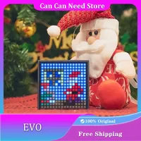 Divoom EVO Wireless Speaker Clock Alarm Customizable Pixel Graffiti Pattern Portable Outdoor Speaker Trendy Desktop Setup Gift