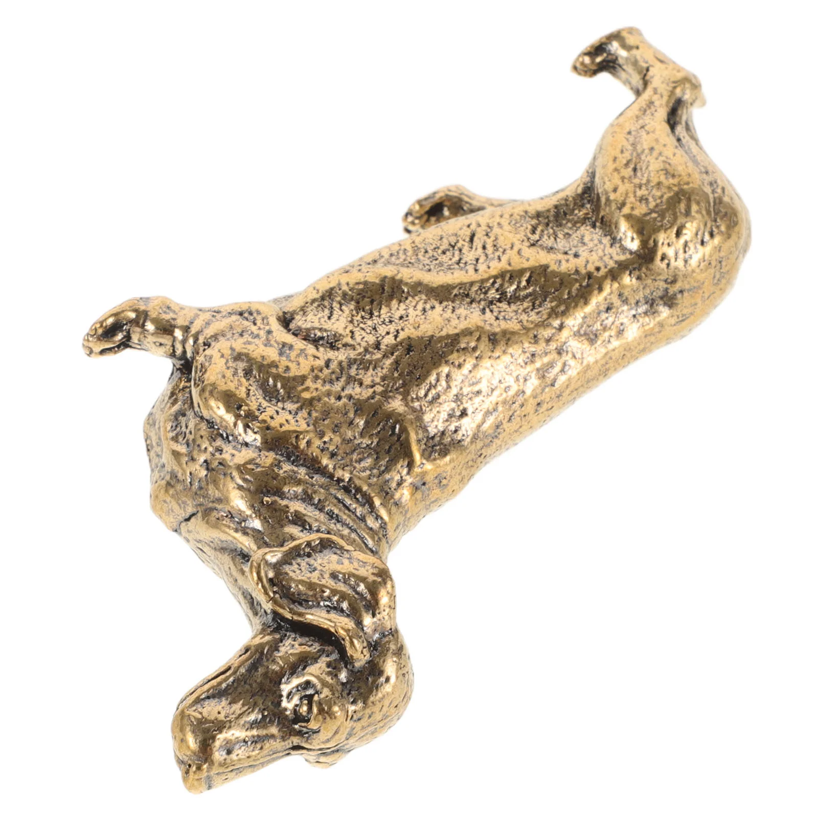 Dachshund Dog Ornaments Mini Brass Statues Desktop Miniature Animal Craft Figurine Cabinet Decor Adornment