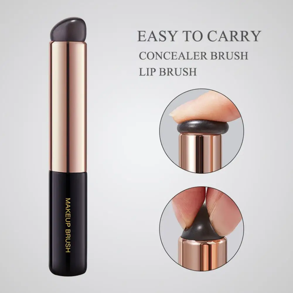 GECOMO Soft Silicone Lip Brush For Lipstick Coloring Natural Smudge Portable Lip Makeup Brush