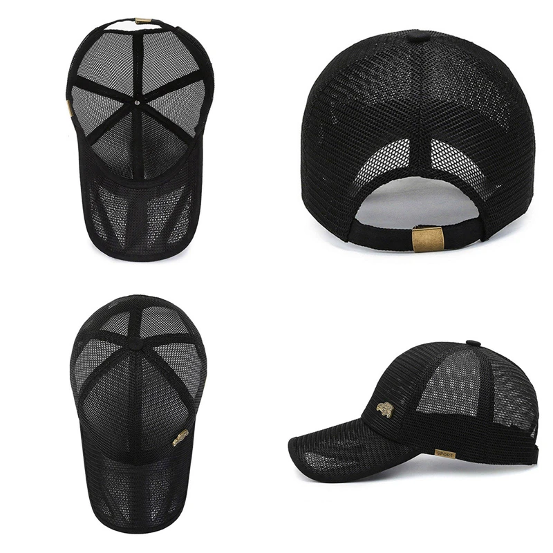 Gorra de béisbol de malla completa para hombre y mujer, gorro ajustable de secado rápido, refrigeración, protección solar, senderismo, Golf, correr,