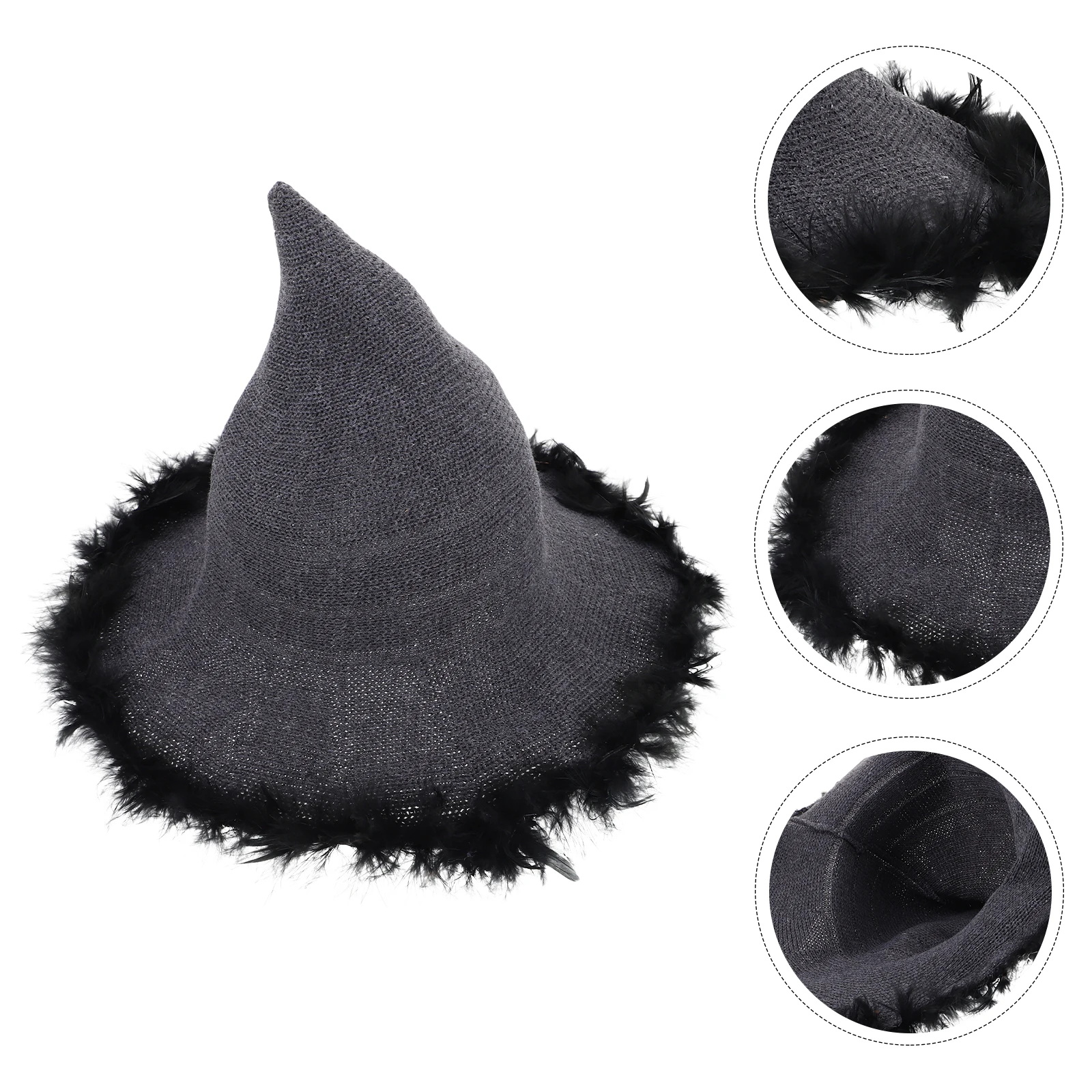 

Knit Hat Beanies Warm Fringe Detail Fashion Design Halloween Headband Pattern Beanie Casual Hand Knit Vintage