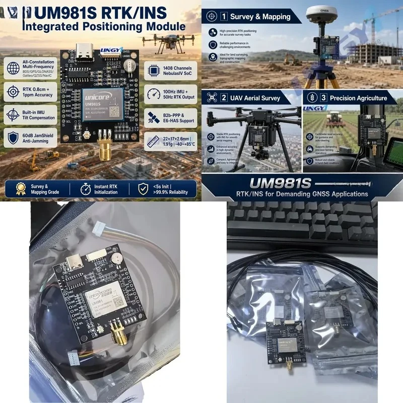 UM980/UM981/UM982 Integrated Global Positioning System Module with BDS Global Positioning System GLONASS Galileo Qzss Full