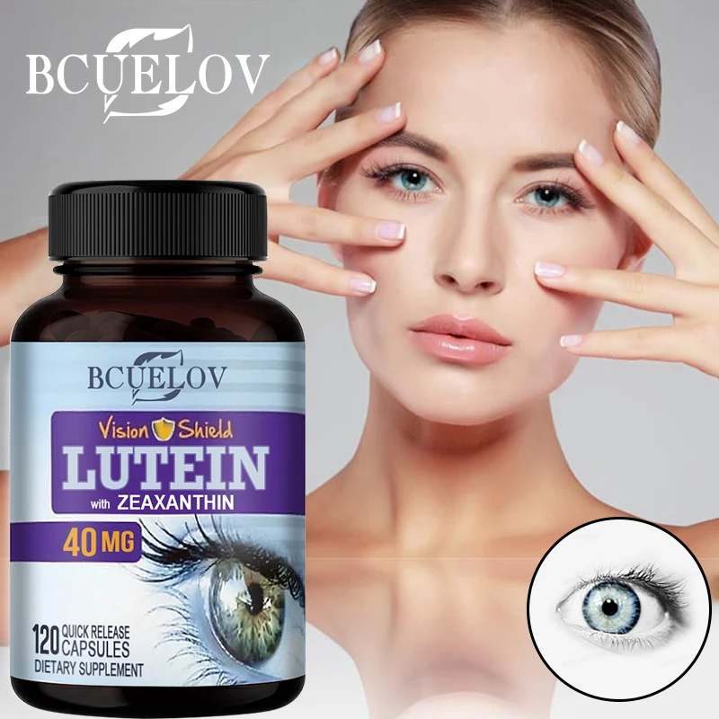 Bcuelov High Potency Lutein Capsules - Relieve Eye Fatigue, Dry Eye and Vision Health, Prevent Blue Light, Prevent Myopia