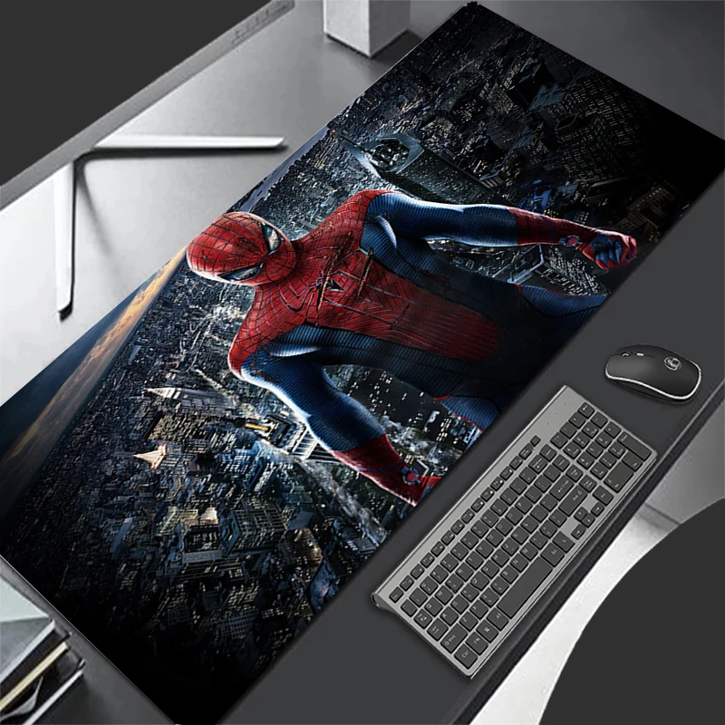 Gamer Desk Mat Spider Man Mousepads HD Pc Mouse Pad Office Desk Pads Large Mousepad Non-slip 90x40 Mouse Mats For Computer Gift