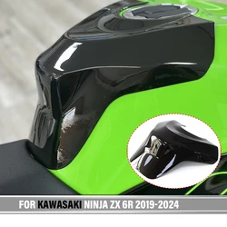 For KAWASAKI Ninja ZX6R 2019-2024 2023 ZX-6R Motorcycle Accessories Carbon Fiber Pattern Fuel Cap Shell Fuel Gasket Protector