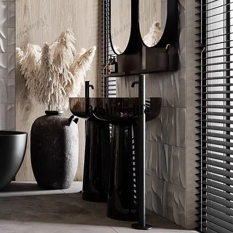 PPP Modern minimalist style washbasin, floor standing washbasin, resin pillar basin, personalized washbasin