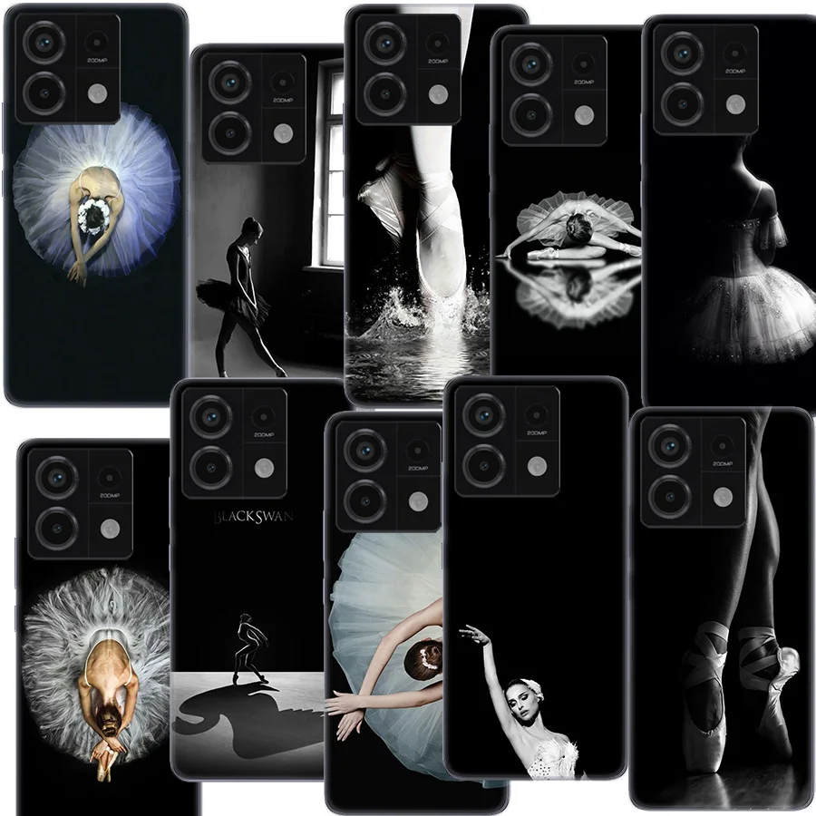 Ballerina Ballet Dance Girl Clear Phone Case For Redmi Note 13 12 Pro+ Plus 5G 12S 12 12C 10 10A 10C 9 9A 9C 9T 8 8A K70 K60 K20