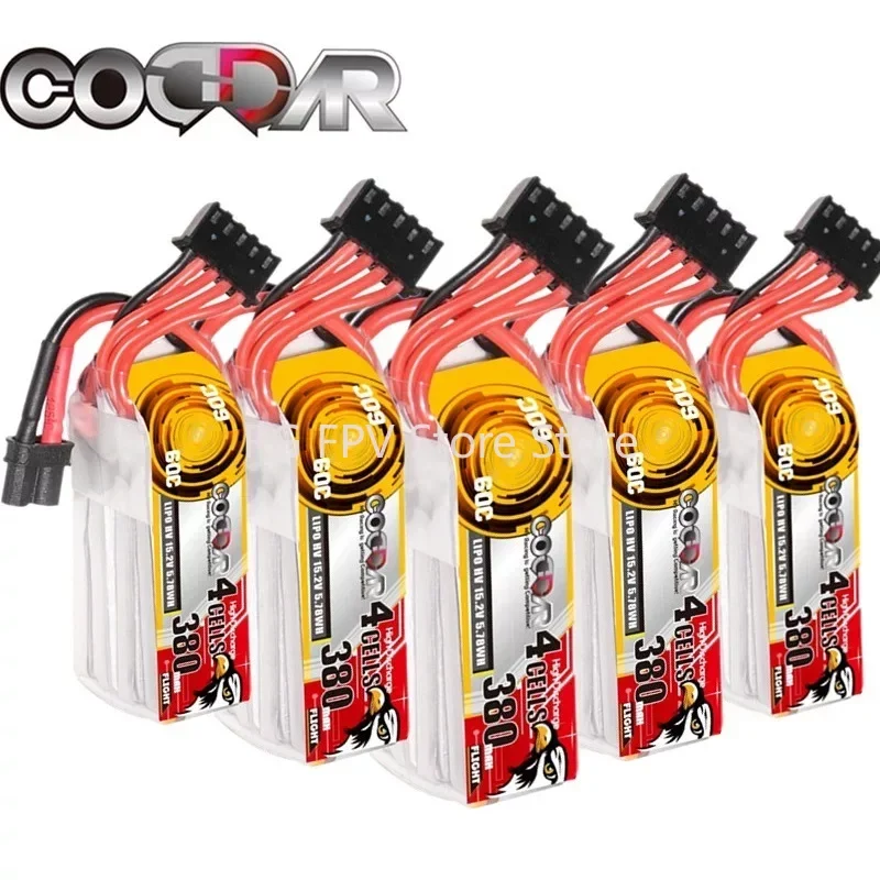 

5PCS CODDAR 4S Lipo Battery 15.2V HV 350mah 380mah 500mah 550mah 650mah 730mah 850mah With XT30 For RC Drone FPV Quadcopter Boat