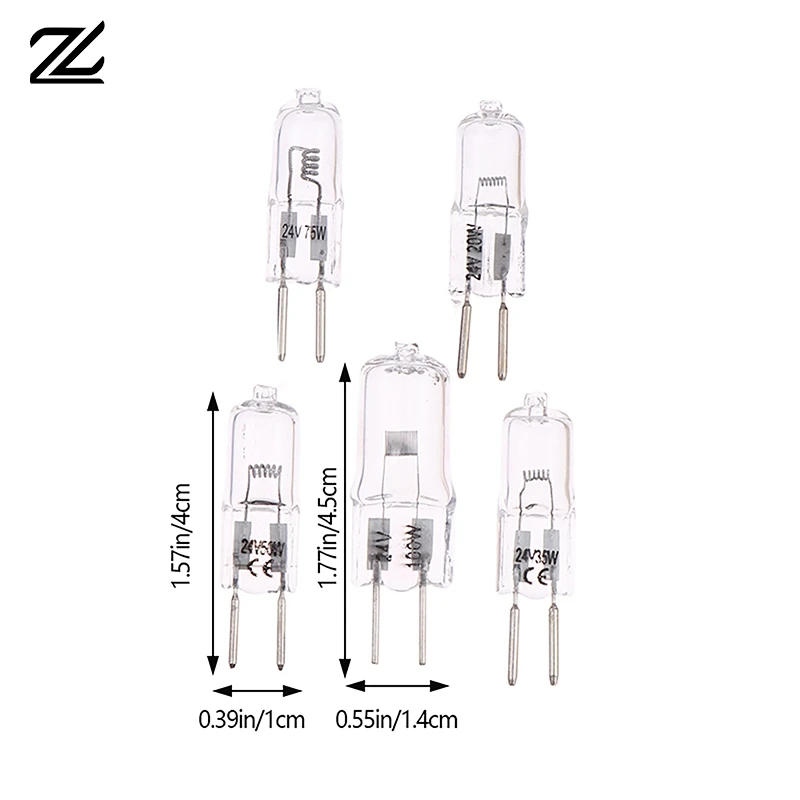 1Pc G5.3 24V 20W 35W 50W 70W 100W Light Bulb G5.3 Bulb G5.3 24V Glass Light Bulb Aroma Lamp Bulb Halogen Lamp Beads