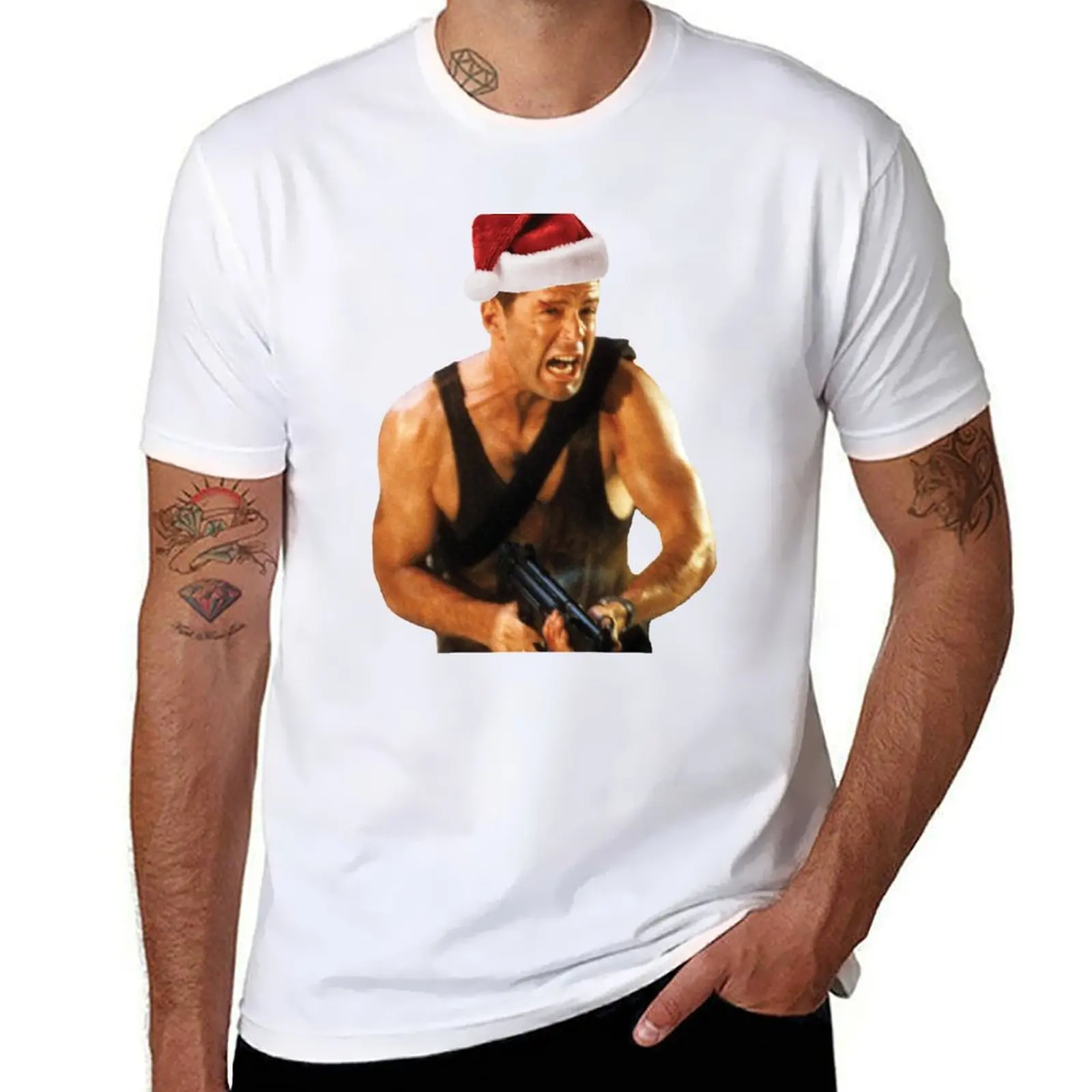 

Die Hard Santa T-Shirt t shirts for man slim fit t shirt for man 100 percent cotton T-Shirt