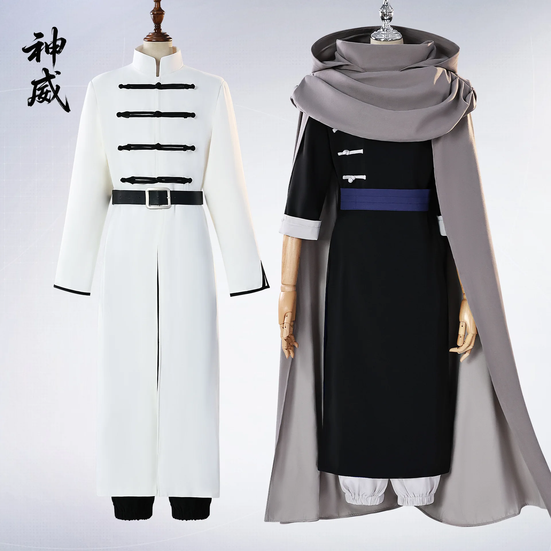 

Silver Soul Cos Clothes Night Rabbit Shenwei Cosplay Two-dimensional Animation Silver Soul Black Long Shirt Cos Clothes