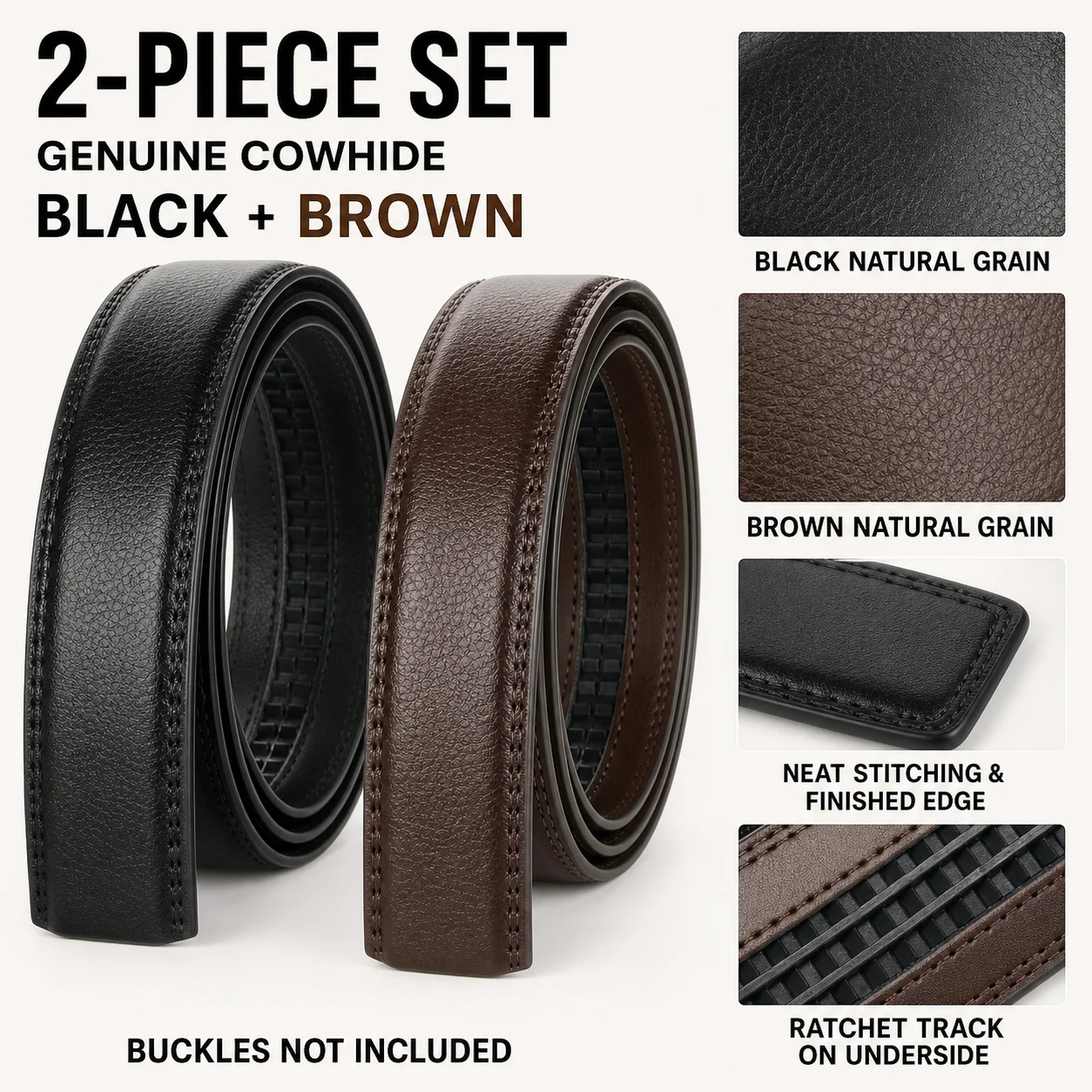 3.5cm Width Adjustable Belt No Buckle Men Women Unisex Durable Classic PU Business Belt Without Automatic Buckle Waist for Jeans