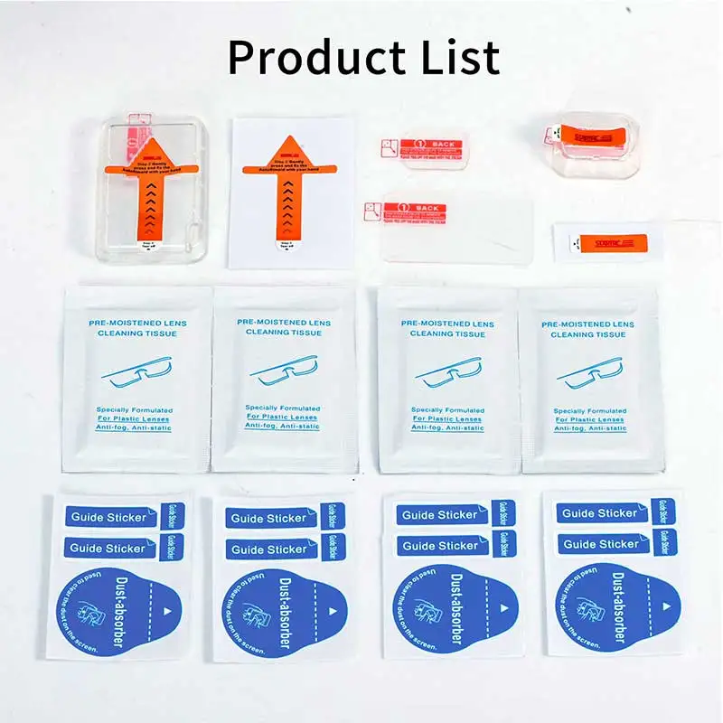 4 stuks 2 sets 9H glasfilms stofvrij magazijn gehard film voor DJI Pocket 3 schermbeschermer voor Osmo Pocket 3 camera-accessoire