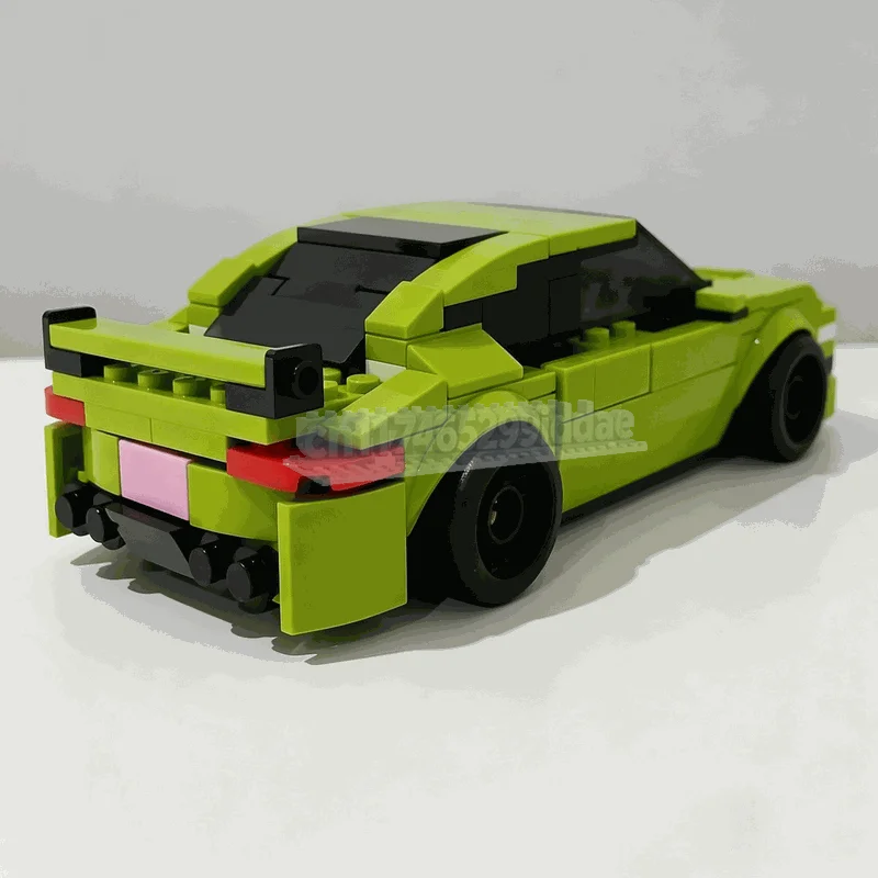 209PCS Lime Green Performance Coupe Building Blocks Sports Car Vehicle Model DIY Assembly Set Creative Collection Display Gift