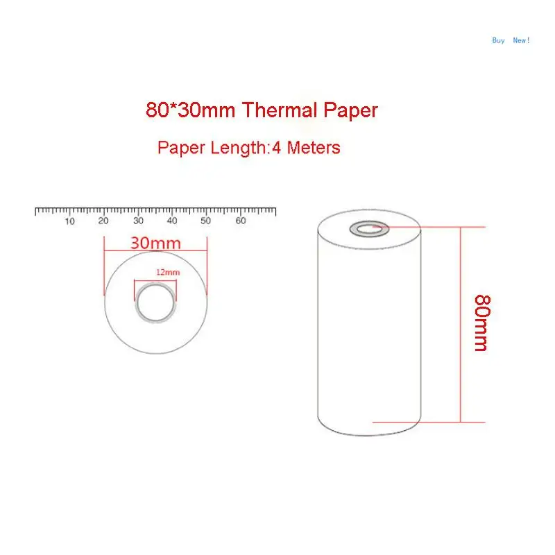 Thermal Paper Rolls 80x30MM diameter 4 Meters Long CORELESS | BPA Free