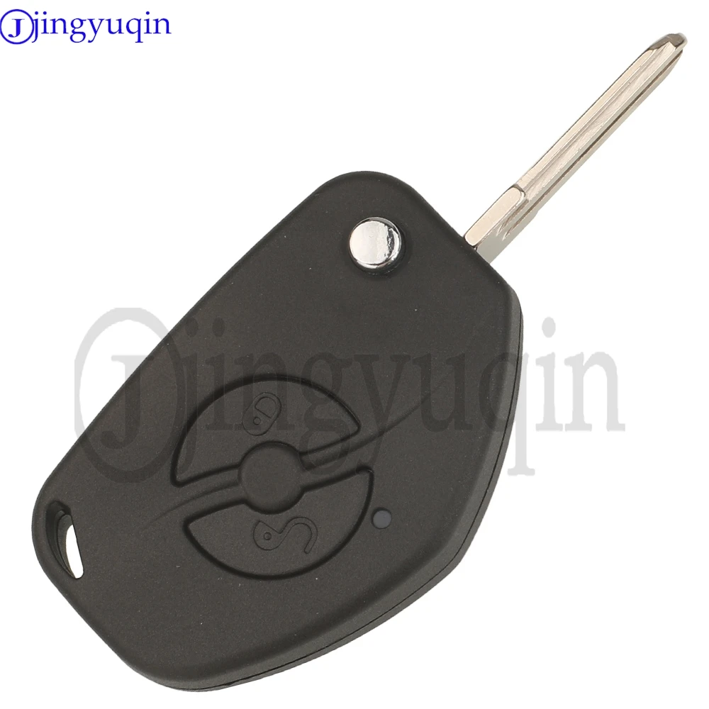jingyuqin 1/5pcs 2 Buttons Flip Car Key Shell For Lada Niva Grante Vesta Folding Remote Auto Key Housing Replacement with parts
