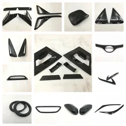 For Toyota C-HR CHR C HR 2016 -2020 Carbon Fiber Fog Light Lamp Handle Side Wing Rear View Cover Car Styling Accessories