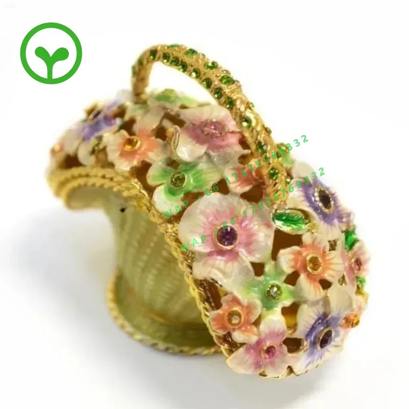 【2026】Wholesale Mini Fancy Unique Flowers Colorful Gemstone Enamel Jewelry Gift Box For Girls