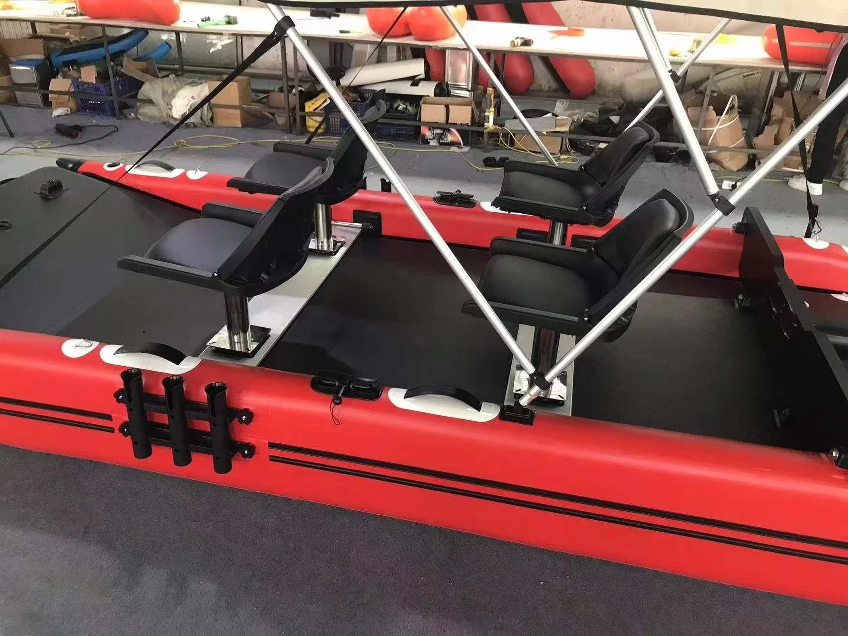 Barco inflable de catamarán Fastcat de pesca aérea inflable de PVC